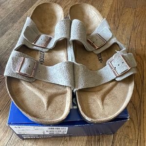 Birkenstock MENS Arizona Taupe Suede